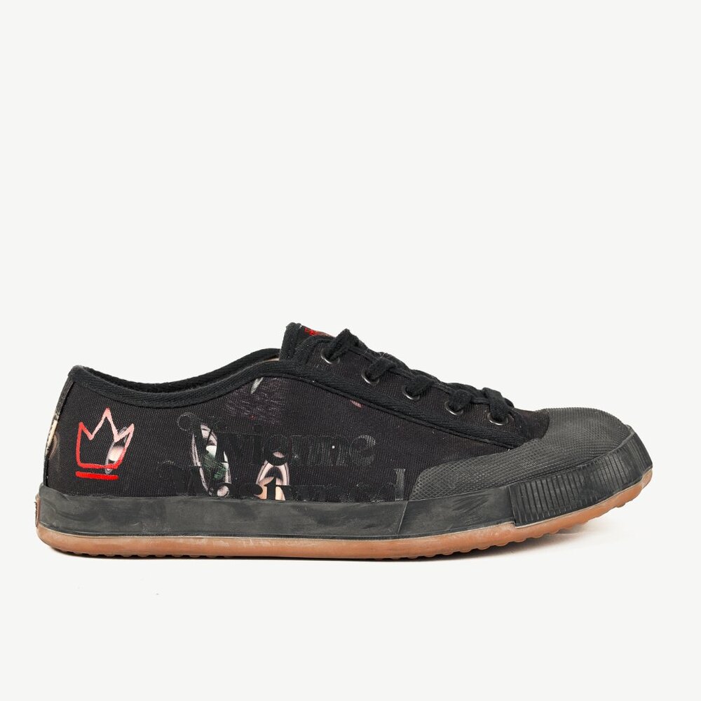 Vivienne Westwood Black Canvas Jupiter Animal Toe Trainers